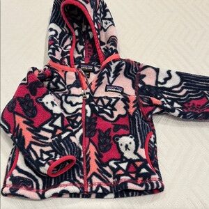 Patagonia Baby Fleece 6-12m Jacket in Pink and Navy